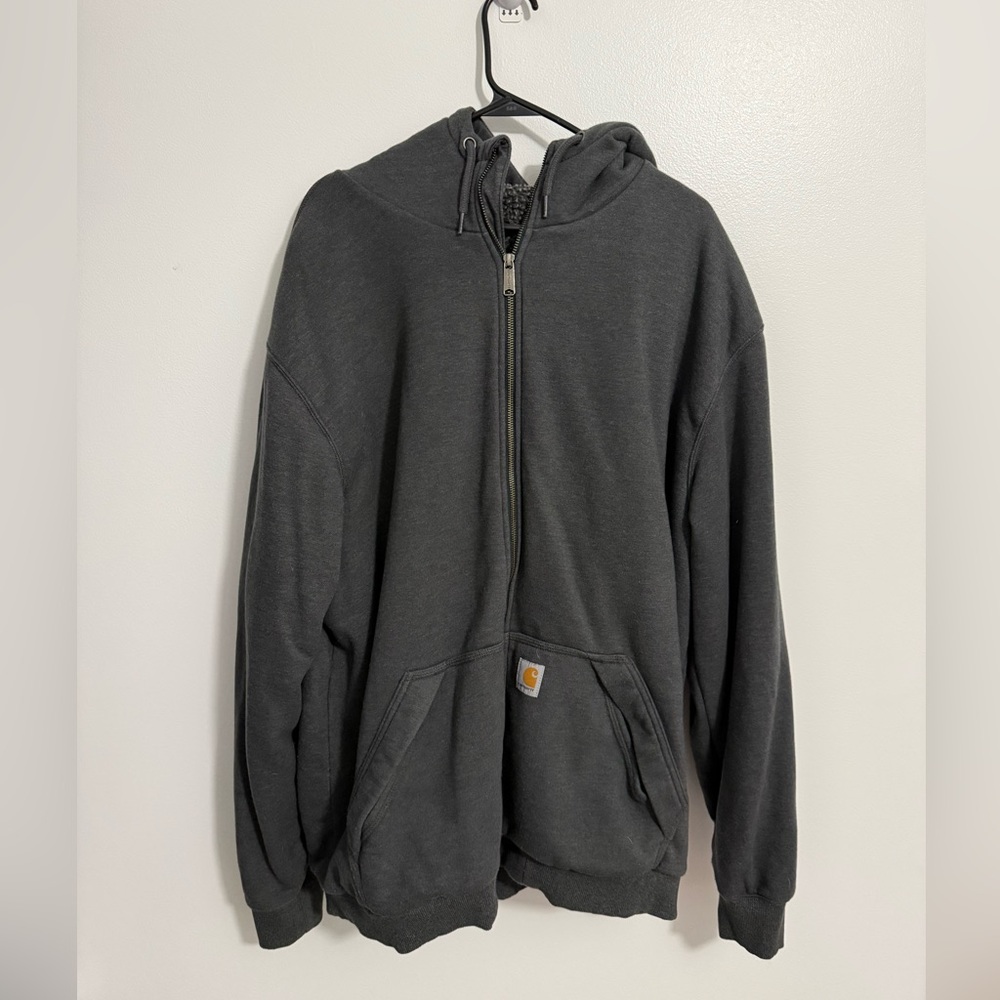 Carhartt Charcoal Sherpa-Lined Jacket